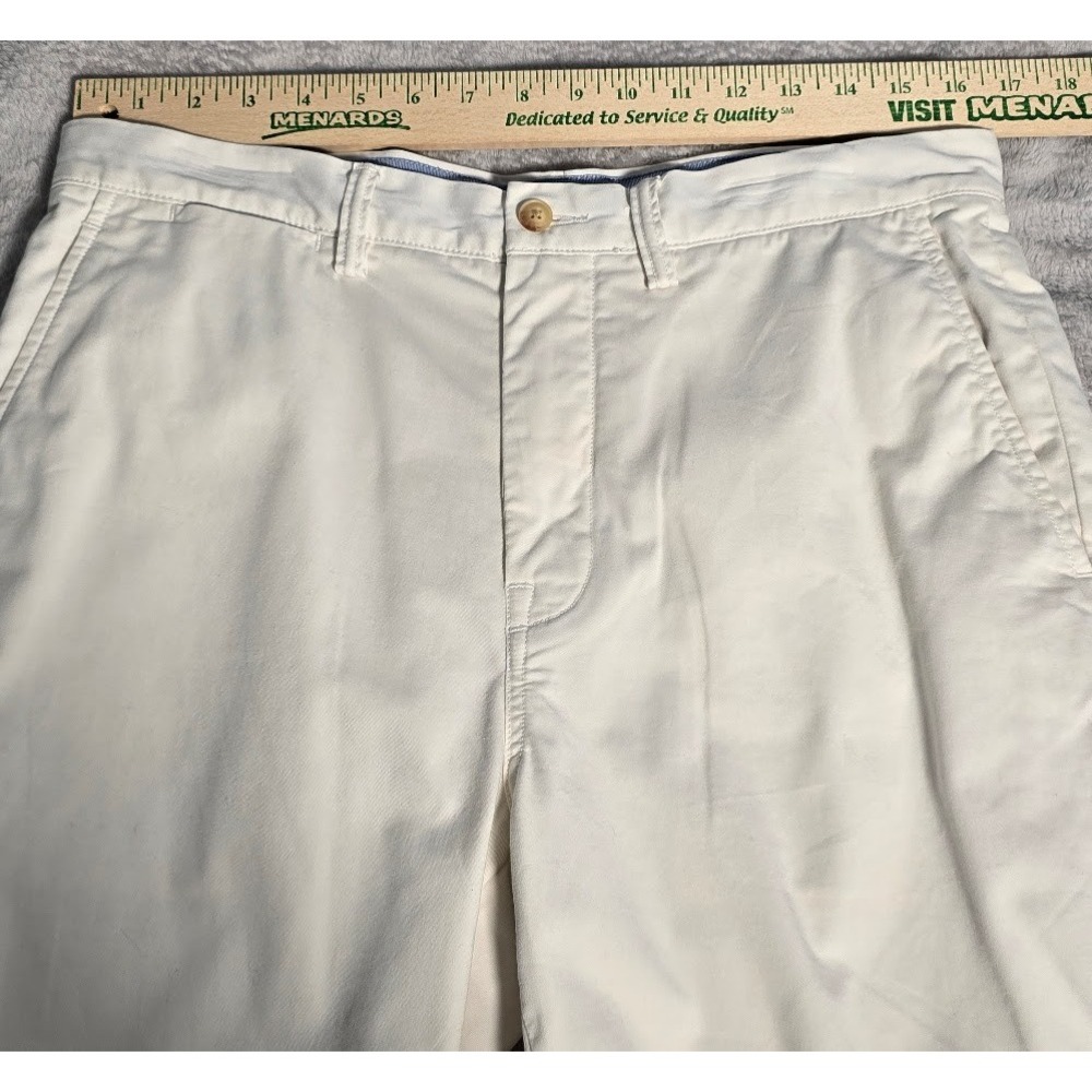 Polo Ralph Lauren  Short 33 Mens Classic Chino Shorts Pleated off White Cotton